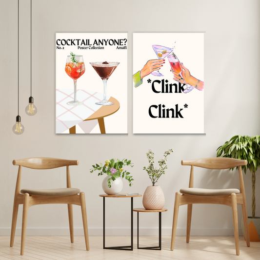 Cocktails Anyone? 2 Piece Wall Collection