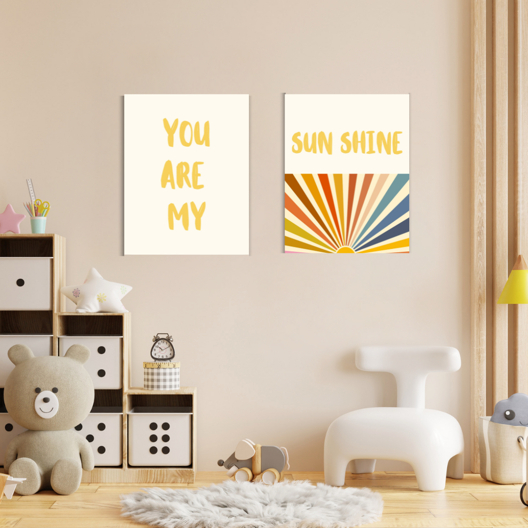 You Are My Sunshine 2 Piece Wall Collection (yellow)