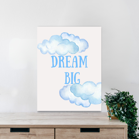 Dream Big Wall Art (Blue)