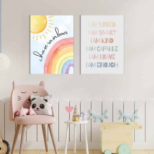 Chase Rainbows Affirmations 2 Piece Wall Collection